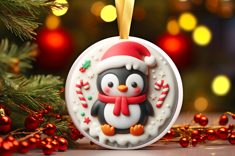 Round Christmass Ornament Sublimation|Clipart
