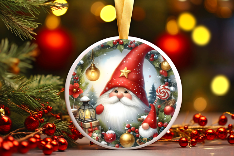 Round Christmass Ornament Sublimation|Clipart