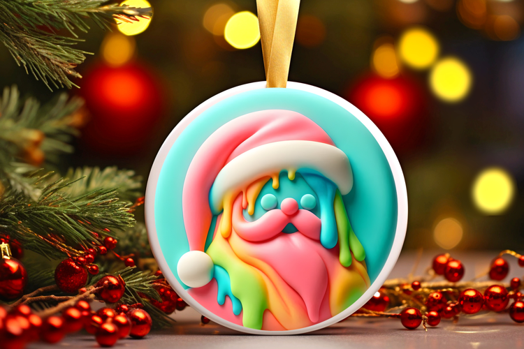 Round Christmass Ornament Sublimation|Clipart