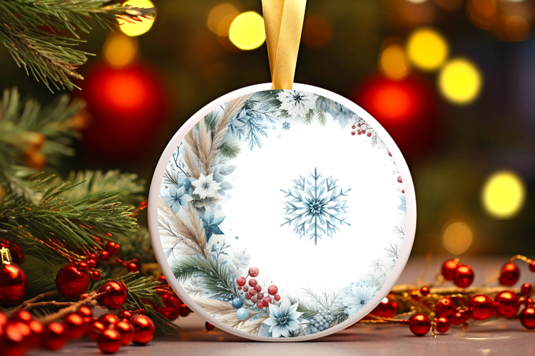 Round Christmass Ornament Sublimation|Clipart