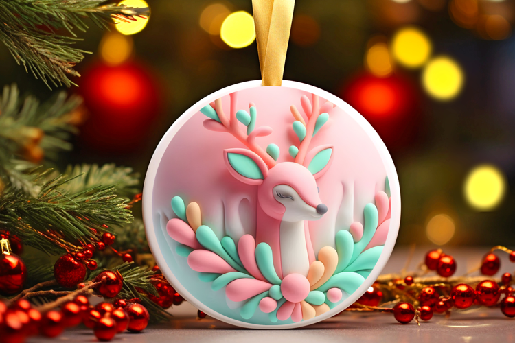 Round Christmass Ornament Sublimation|Clipart