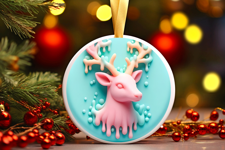 Round Christmass Ornament Sublimation|Clipart