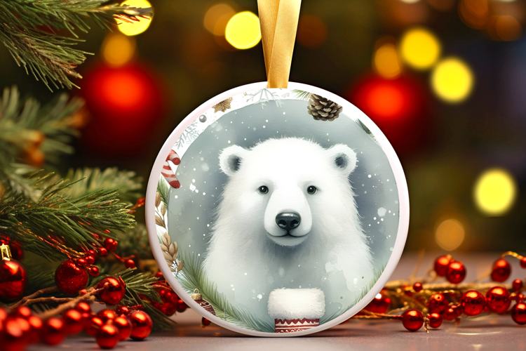Round Christmass Ornament Sublimation|Clipart