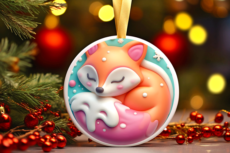 Round Christmass Ornament Sublimation|Clipart