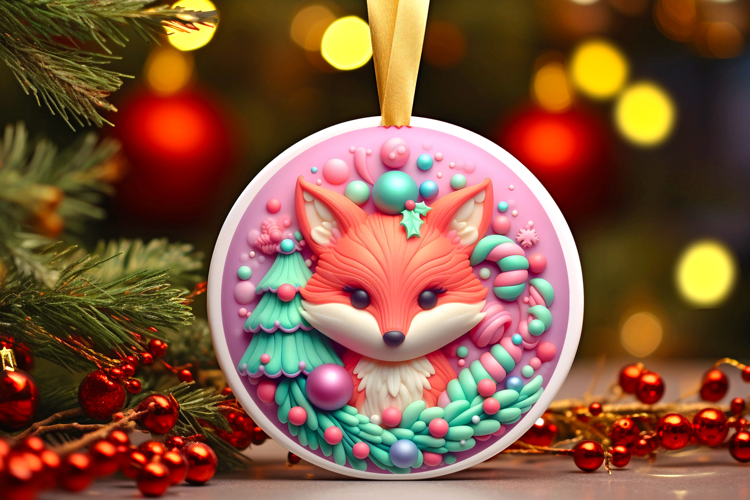 Round Christmass Ornament Sublimation|Clipart