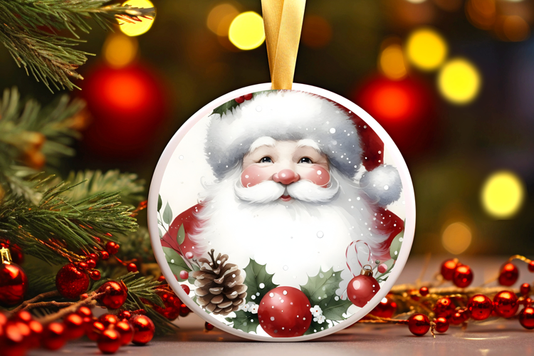 Round Christmass Ornament Sublimation|Clipart