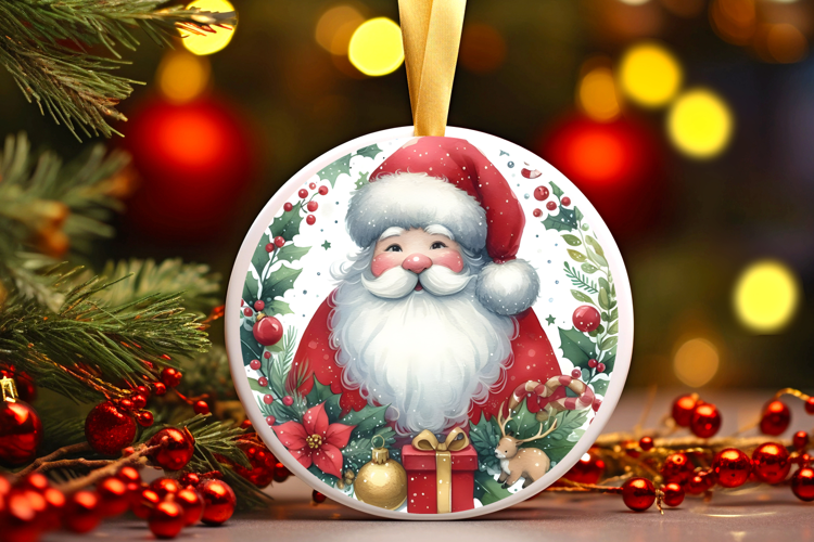 Round Christmass Ornament Sublimation|Clipart