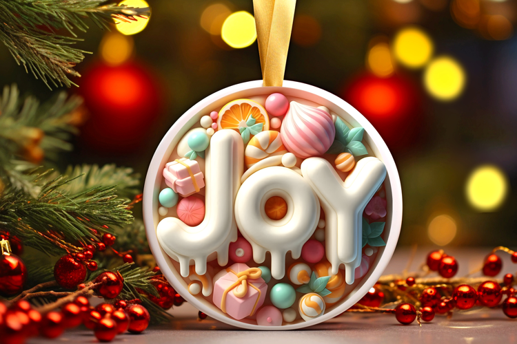 Round Christmass Ornament Sublimation|Clipart