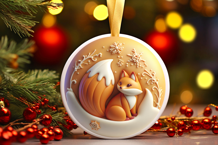 Round Christmass Ornament Sublimation|Clipart