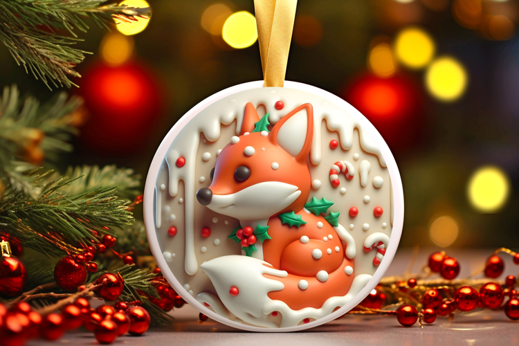 Round Christmass Ornament Sublimation|Clipart