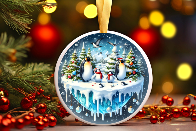 Round Christmass Ornament Sublimation|Clipart