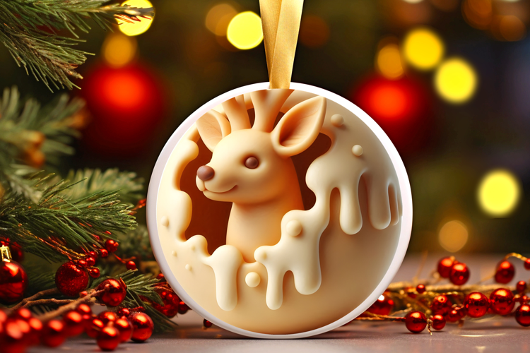 Round Christmass Ornament Sublimation|Clipart