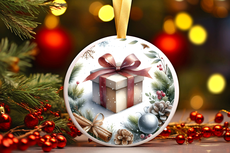 Round Christmass Ornament Sublimation|Clipart