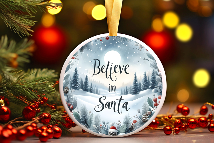 Round Christmass Ornament Sublimation|Clipart