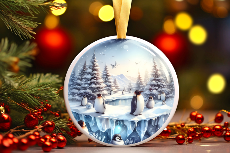 Round Christmass Ornament Sublimation|Clipart
