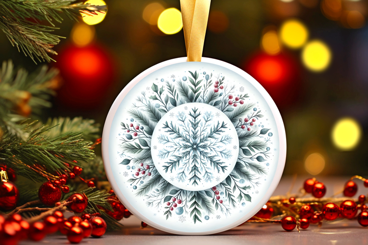 Round Christmass Ornament Sublimation|Clipart
