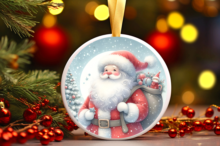Round Christmass Ornament Sublimation|Clipart