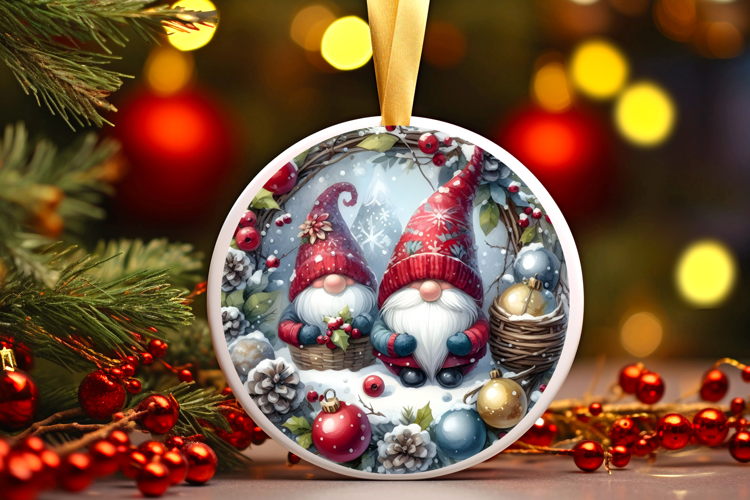 Round Christmass Ornament Sublimation|Clipart