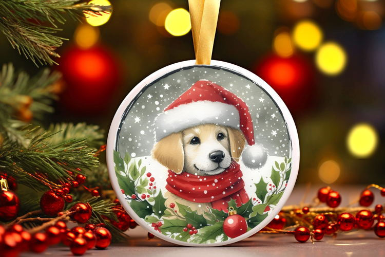 Round Christmass Ornament Sublimation|Clipart