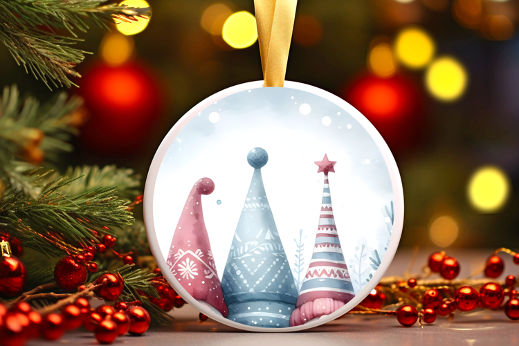 Round Christmass Ornament Sublimation|Clipart