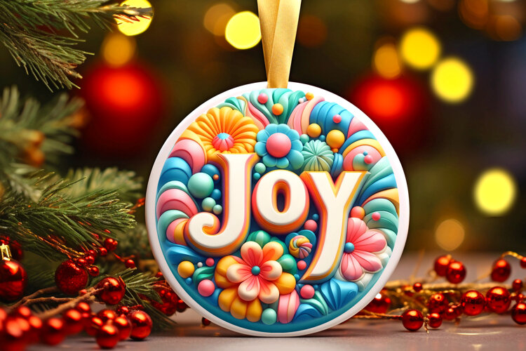 Round Christmass Ornament Sublimation|Clipart example image 1