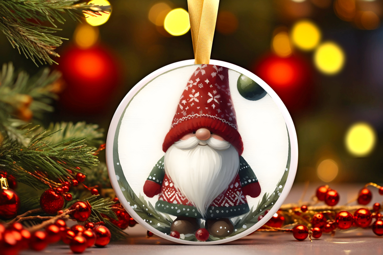 Round Christmass Ornament Sublimation|Clipart