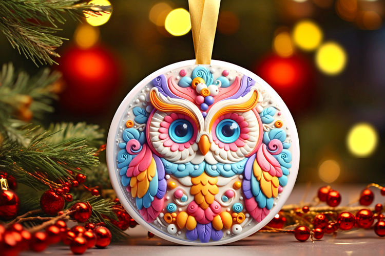 Round Christmass Ornament Sublimation|Clipart