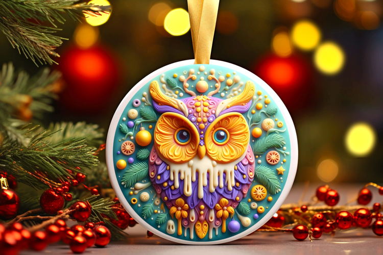 Round Christmass Ornament Sublimation|Clipart