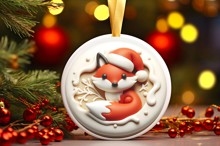 Round Christmass Ornament Sublimation|Clipart