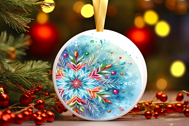 Round Christmass Ornament Sublimation|Clipart