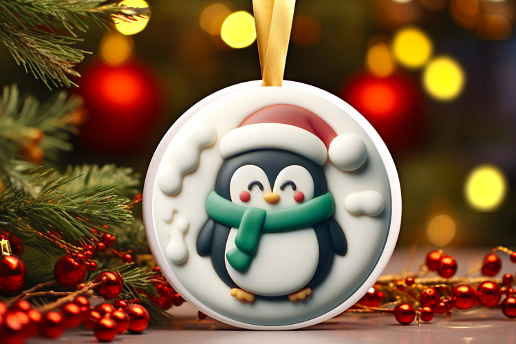 Round Christmass Ornament Sublimation|Clipart
