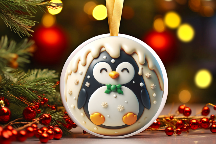 Round Christmass Ornament Sublimation|Clipart