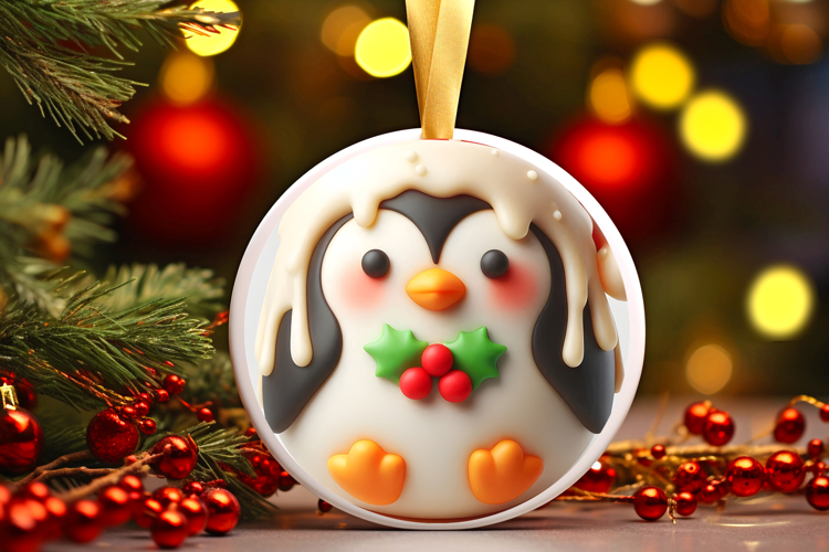 Round Christmass Ornament Sublimation|Clipart