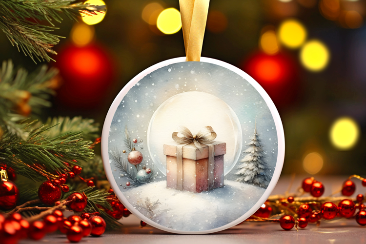 Round Christmass Ornament Sublimation|Clipart