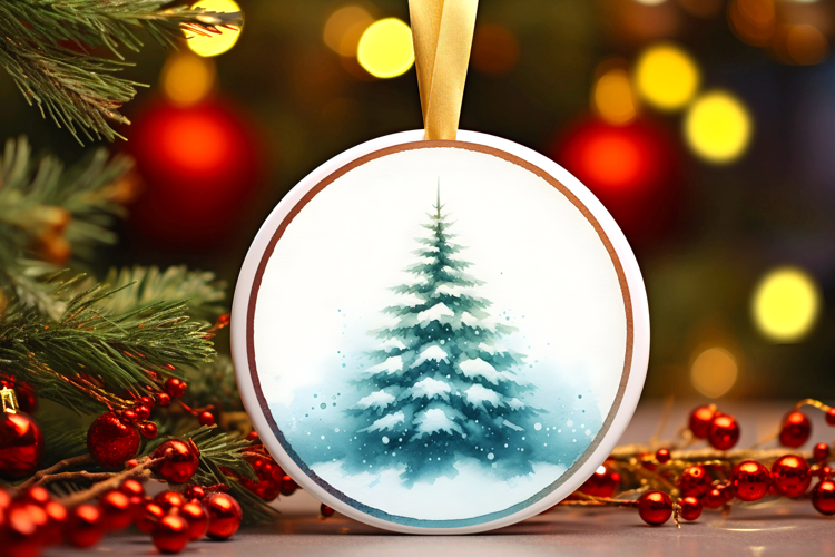 Round Christmass Ornament Sublimation|Clipart