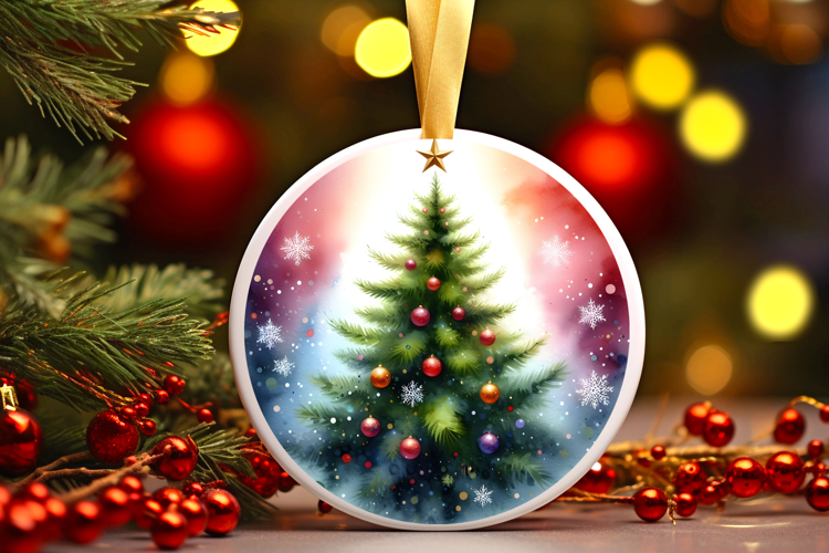 Round Christmass Ornament Sublimation|Clipart