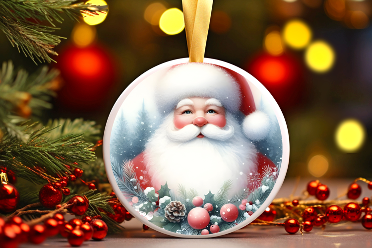 Round Christmass Ornament Sublimation|Clipart