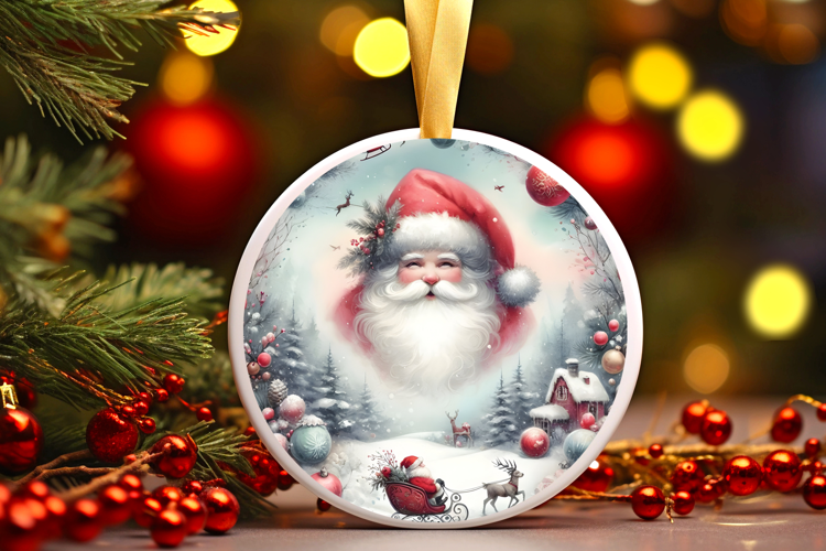 Round Christmass Ornament Sublimation|Clipart