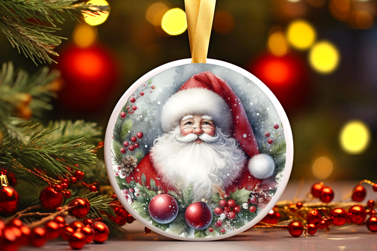 Round Christmass Ornament Sublimation|Clipart