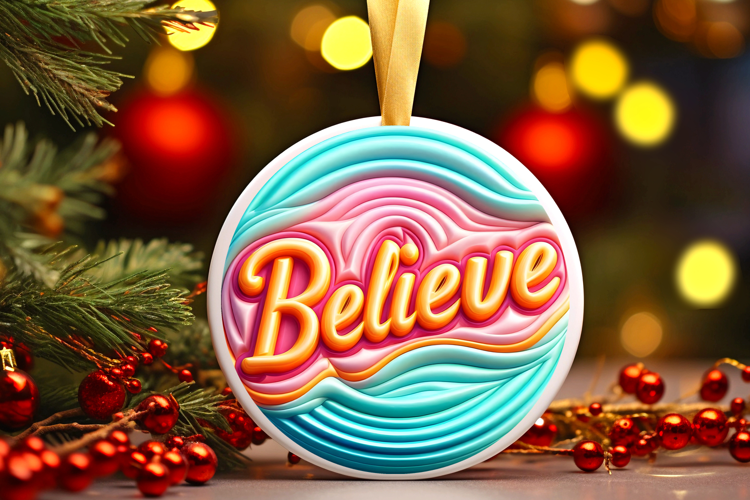 Round Christmass Ornament Sublimation|Clipart