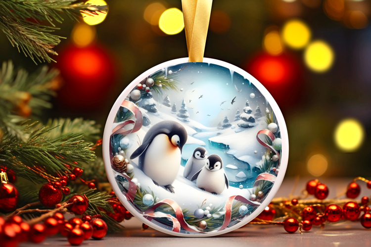 Round Christmass Ornament Sublimation|Clipart