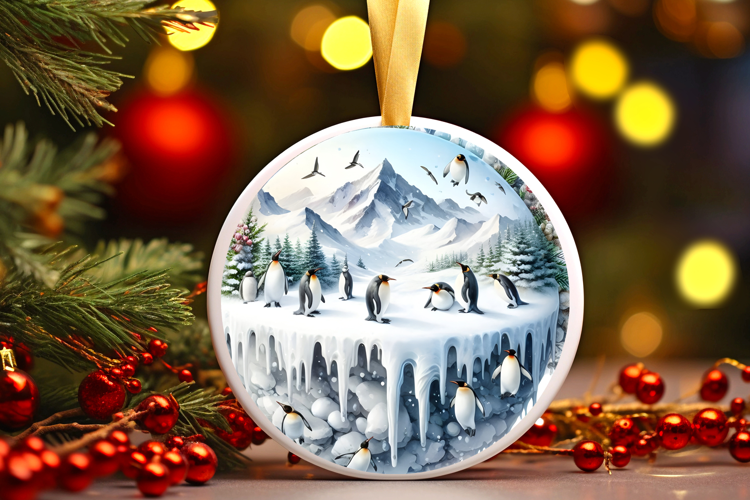 Round Christmass Ornament Sublimation|Clipart