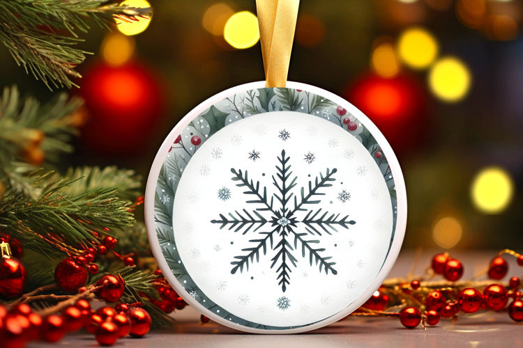 Round Christmass Ornament Sublimation|Clipart