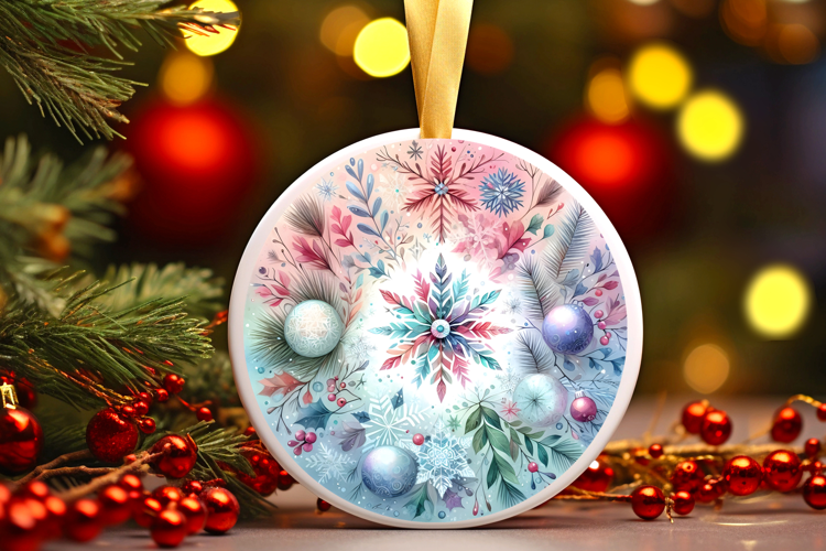 Round Christmass Ornament Sublimation|Clipart