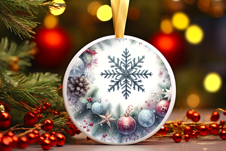 Round Christmass Ornament Sublimation|Clipart