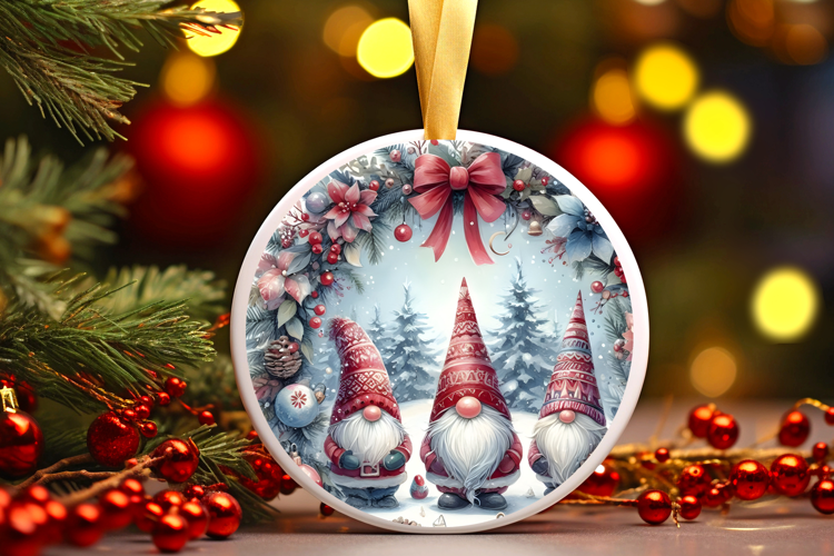 Round Christmass Ornament Sublimation|Clipart