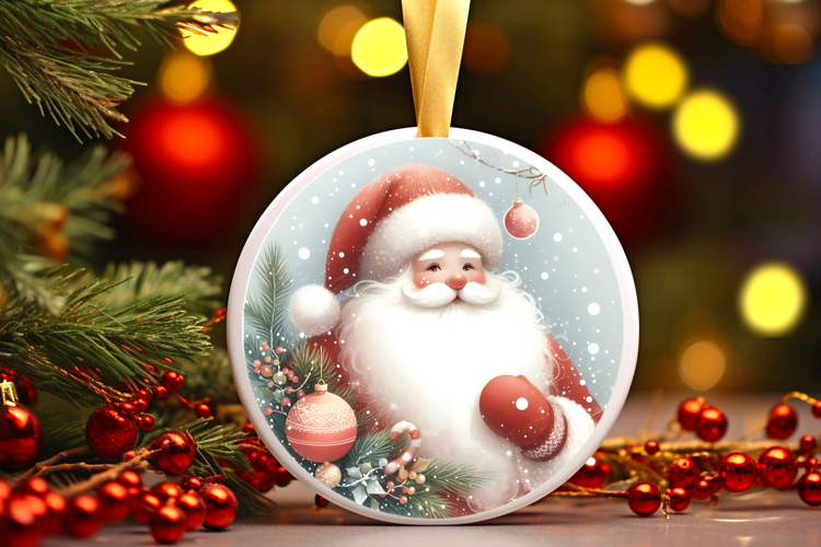 Round Christmass Ornament Sublimation|Clipart