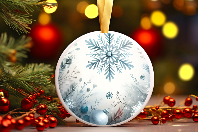 Round Christmass Ornament Sublimation|Clipart