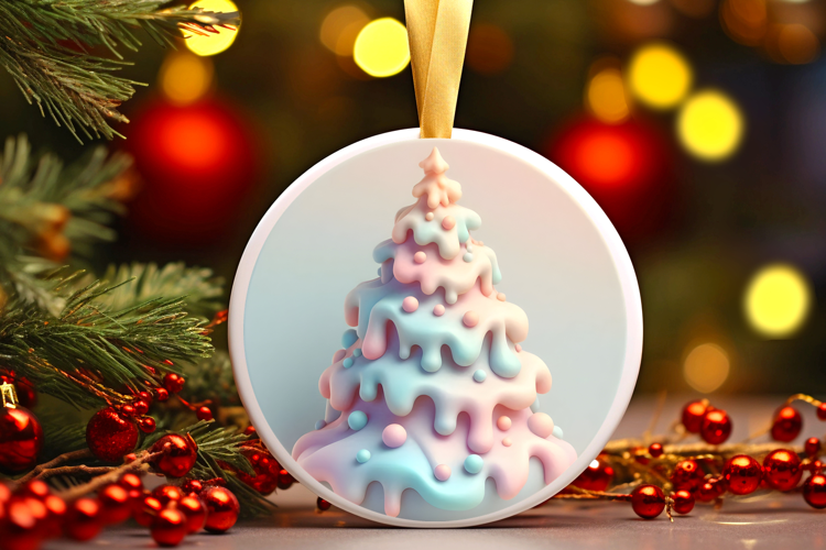 Round Christmass Ornament Sublimation|Clipart