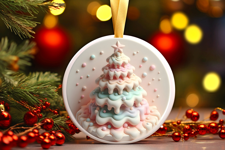 Round Christmass Ornament Sublimation|Clipart